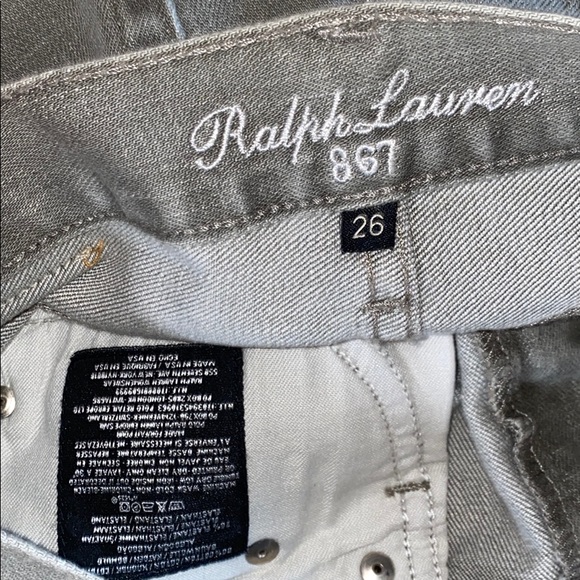 🆕 $340 Ralph Lauren Gray Trouser Jeans 26 Bootcut Y2K Low Rise - Picture 5 of 8